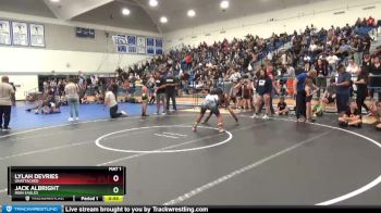 112-119 lbs 1st Place Match - Lylah Devries, Unattached vs Jack Albright, Iron Eagles