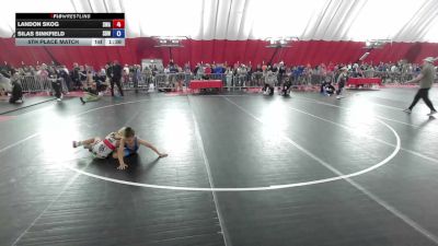 77 lbs 5th Place Match - Landon Skog, Sarbacker Wrestling Academy vs Silas Sinkfield, Super D Wrestling
