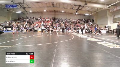 92 lbs Semifinal - Brekyn Boyle, Honey Badgers Wrestling Club vs Bryson Pope, Keystone Wrestling Club