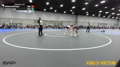 110 lbs Rr Rnd 1 - Maggie Martinez, POWA K-6 vs Justice Davis, SOTM Lady Outlaw