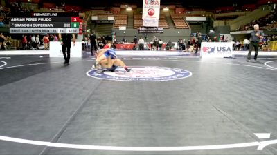 Open Men - 86 lbs Champ. Round 2 - Brandon Supernaw, Sutter Union High School Wrestling vs Adrian Perez Pulido