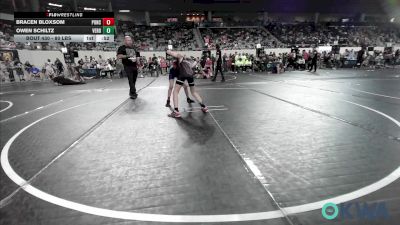 80 lbs Consi Of 16 #2 - Bracen Bloxsom, Ponca City Wildcat Wrestling vs Owen Schiltz, Verdigris Youth Wrestling