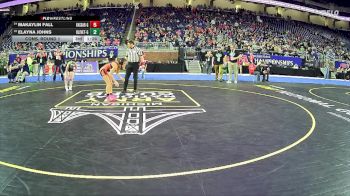 Girls-110 lbs Cons. Round 1 - Geovana Cruz, Sturgis Hs Girls vs Roni Rivard, Tri County Area Hs Girls
