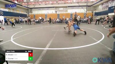 85 lbs Semifinal - Beau Wedel, Newcastle Youth Wrestling vs Zydyn Clymer, Team Guthrie Wrestling