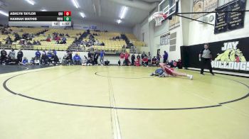 135 lbs Round Of 16 - Ashlyn Taylor, Grove vs Hannah Mathis, Pryor HS Girls