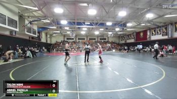 141 lbs Semifinal - Talon Niimi, Sacramento City College vs Abriel Padilla, Modesto College