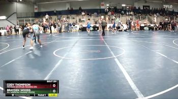 155 lbs Champ. Round 2 - Cody Thompson, Michigan Grappler Training Cen vs Brayden Woods, All American Training Center