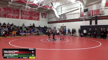 JV-5 lbs Round 1 - Kali Schutterle, Vinton-Shellsburg vs Evalynn Karam, Iowa City Liberty