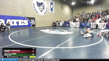 137 lbs Champ. Round 1 - Delilah Hines, Sanger West vs Julissa Gonzalez, Shafter