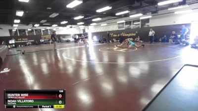 138 lbs Cons. Round 2 - NOAH VILLATORO, Sultana vs Hunter Wise, Temecula Valley