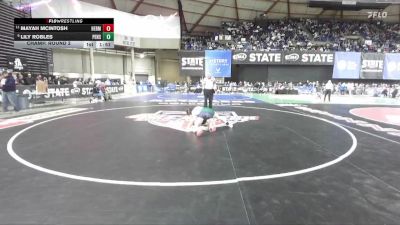 Girls 3A 120 lbs Champ. Round 2 - Mayah McIntosh, Hermiston (Girls) vs Lily Robles, Peninsula (Girls)