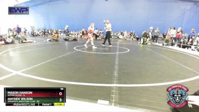 96 lbs Round 3 (4 Team) - Hayden Wilson, OpenMats Wrestling Club vs Mason Hanson, Slyfox Silver