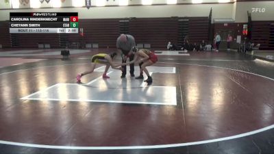 113-118 lbs 1st Place Match - Cheyann Smith, Starmont Girls vs Carolina Rinderknecht, Marion Girls