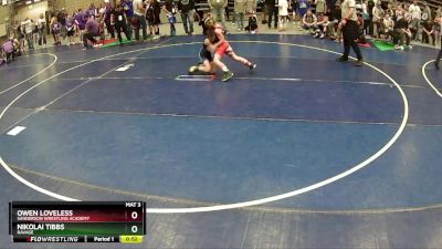 75 lbs Quarterfinal - Nikolai Tibbs, Ravage vs Owen Loveless, Sanderson Wrestling Academy