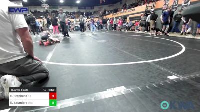 55 lbs Quarterfinal - Bronson Stephens, F-5 Grappling vs Ryatt Saunders, Shelton Wrestling Academy