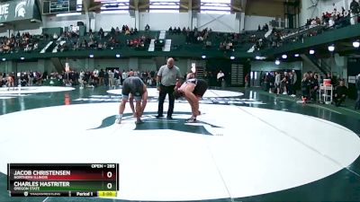 285 lbs Cons. Round 2 - Charles Hastriter, Oregon State vs Jacob Christensen, Northern Illinois