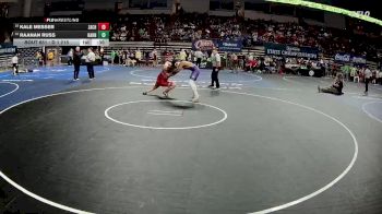 D 1 215 lbs Cons. Round 3 - Kale Messer, Zachary vs Raanan Russ, Hahnville