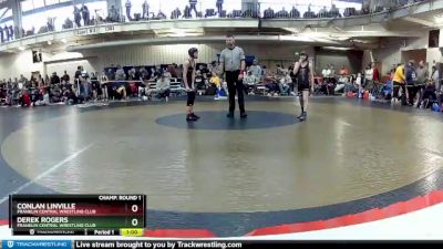 86 lbs Champ. Round 1 - Conlan Linville, Franklin Central Wrestling Club vs Derek Rogers, Franklin Central Wrestling Club