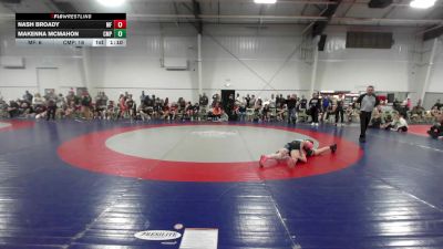 92 lbs Rr Rnd 2 - Nash Broady, Morris Fitness Orange MS vs Makenna McMahon, Compound Wrestling MS