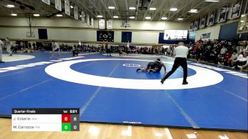 133 lbs Quarterfinal - Jake Eckerle, Johnson & Wales vs Matthew Carrozza, Trinity