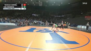 4A Boys 132 lbs Cons. Semi - Nicholas Campbell, North Bend Boys vs Cael Stevenson, Sweet Home Boys