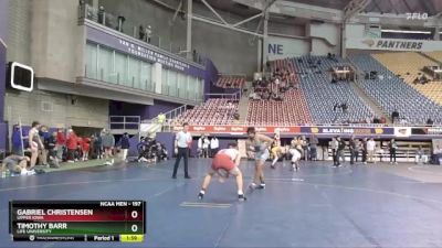 197 lbs Semifinal - Gabriel Christensen, Upper Iowa vs Timothy Barr, Life University