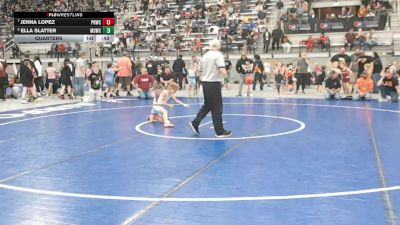 49-53 lbs Quarters - Jenna Lopez, Priest River Wrestling Club vs Ella Slatter, Mt Spokane Wrestling Club