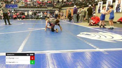 75 lbs Consi Of 4 - Zydyn Clymer, Team Guthrie Wrestling vs Dillinger Garrett, Geary Youth Wrestling