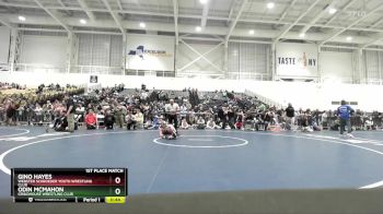 80 lbs 1st Place Match - Gino Hayes, Webster Schroeder Youth Wrestling Club vs Odin McMahon, Grindhouse Wrestling Club