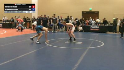 120 lbs Cons. Quarters - Aiden Crouse, Exodus Wrestling Club vs Alexandr Tyan, Willpower Wrestling Club