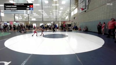 56 lbs Round 2 - Logan Evans, Lionheart Wrestling Club vs John Wherry, 208 Badgers Wrestling Club