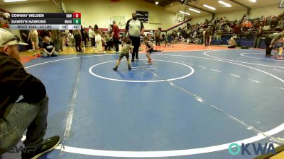 43 lbs Rr Rnd 4 - Conway Welden, Raw Wrestling Club vs Dawsyn Hawkins, Wagoner Takedown Club
