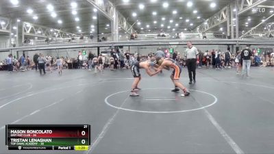 130 lbs Semis (4 Team) - Mason Roncolato, Grit Mat Club vs Tristan Lenaghan, Top Dawg Academy