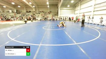 160 lbs Round Of 32 - Maclane Miller, PA vs Ayden Christian, VA