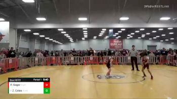 56 lbs Cons. Round 2 - Zander Coles, Brookville Bees Club * vs Parker Sager, Red Lion Wrestling Club