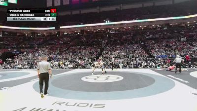 106 lbs 1st Place Match - Preston Webb, Miamisburg vs Collin Bagdonas, Perrysburg