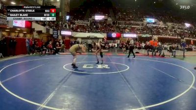 G - 145 lbs Champ. Round 1 - Bailey Blake, Beaverhead Co. (Dillon) / Twin Bridges / Sheridan Girls vs Charlotte Steele, Manhattan Girls