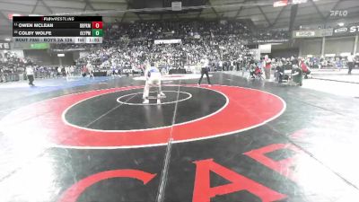 Boys 2A 126 lbs Champ. Round 1 - Owen McLean, Deer Park vs Colby Wolfe, Olympic