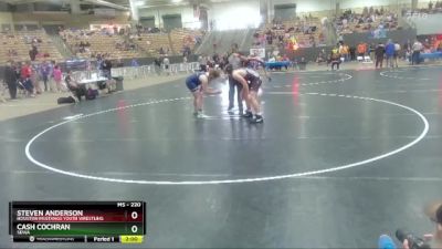 220 lbs Quarterfinal - Steven Anderson, Houston Mustangs Youth Wrestling vs Cash Cochran, SDWA