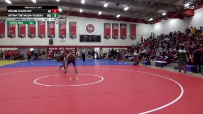 165 lbs Champ. Round 2 - Anthony Reynolds- Villegas, Modesto Junior College vs Ethan Gonzalez, Lassen