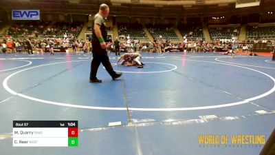 95 lbs Quarterfinal - Maximus Quarry, Dragon Rtc vs Cohen Reer, Westshore Wrestling Club