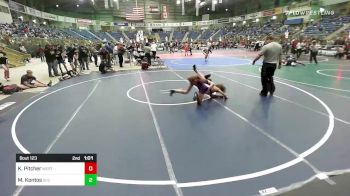 120 lbs Consi Of 8 #1 - Keagan Pitcher, Westlake vs Madden Kontos, GI Grapplers