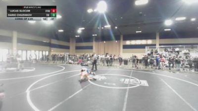 90 lbs Consi Of 8 #1 - Lucas Slocum, Stout Wrestling Academy vs Dario Chuzhikov, The Roc