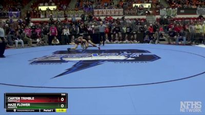 144 lbs Champ. Round 1 - Carter Trimble, Marysville vs Haze Flower, Augusta