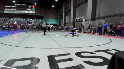 92 lbs Consi Of 8 #2 - Elena Gomez, Buckaroo Wrestling Club vs Alivia Weikel, Sweet Home