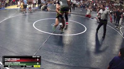 133 lbs Cons. Round 4 - Tyler Tonella, Bay Area Dragons vs Davion Corker, Atwater High School Wrestling
