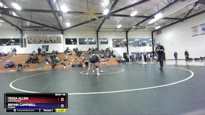 160 lbs Cons. Round 1 - Brynn Campbell, Albion vs Tessa Allen, Manchester