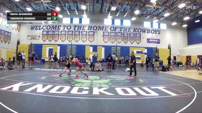 115 lbs Cons. Semi - Maya Alvarado, LHP vs Emerson Webber, Hernando Wrestling Club