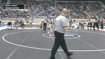 132 lbs Semifinal - Brennen Clifford, Union County vs Bentley Brown, Boyd County