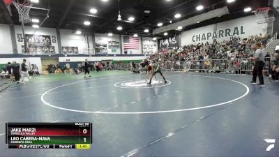 120 lbs Semifinal - Jake Marzi, Temecula Valley vs Leo Cabera-Nava, Murrieta Mesa